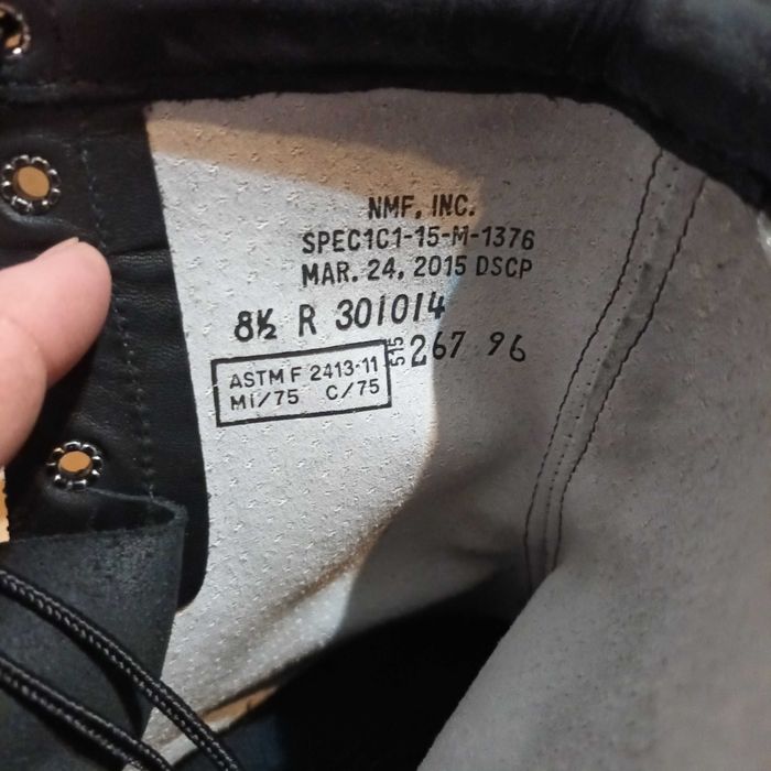 Bocanci militari Addison USA, Piele naturala Neagra 8,5R, masura 43-44