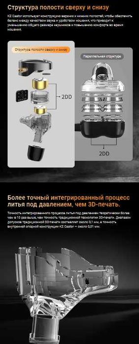 Новые запечатанные проводные KZ Castor Improved Bass Version Hi-Fi