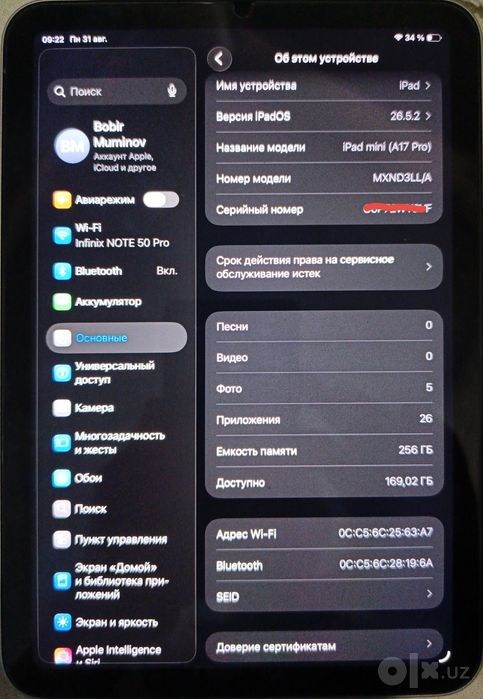 Ipad mini 7 256gb WiFi