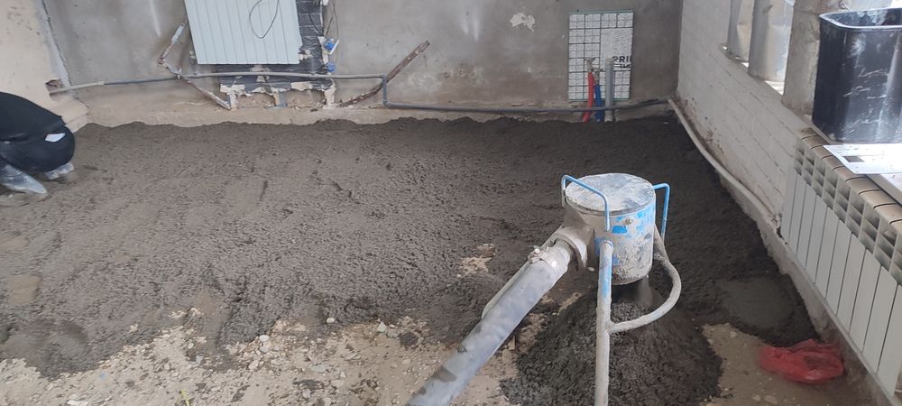 Полусухой стяжка пола