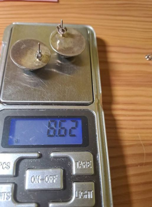 Cercei din argint cu piatra verde jad