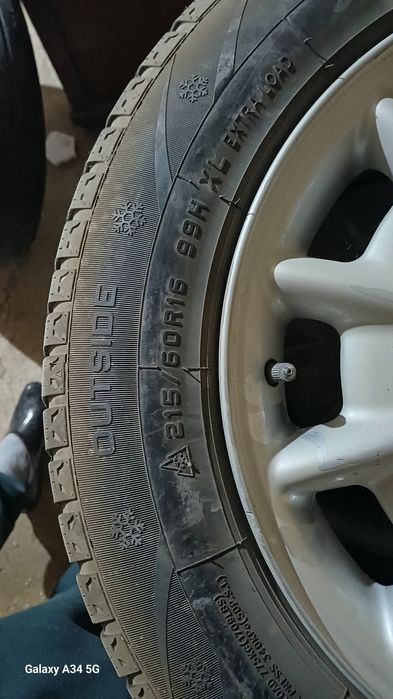 Зимние шины с диском 16 титан