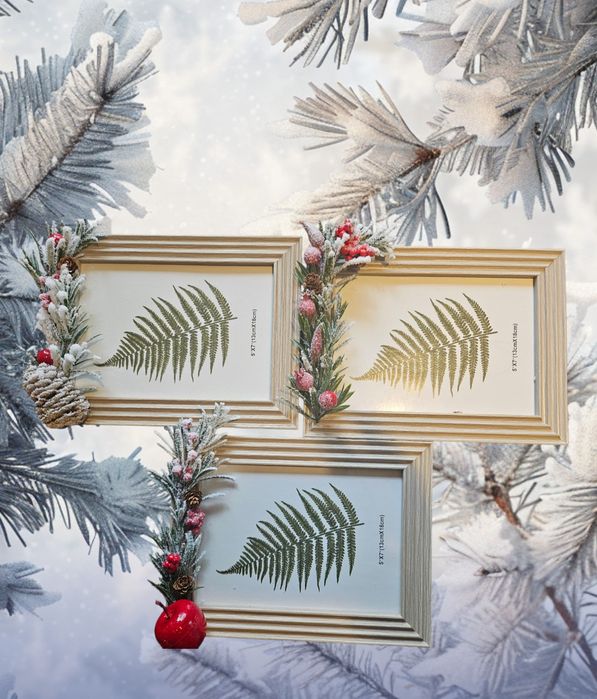 Коледни рамки за снимки ръчно изработени