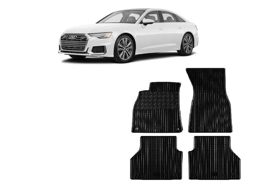 Гумени стелки Rigum съвместими с Audi A6 след 2018 година, 4 части.