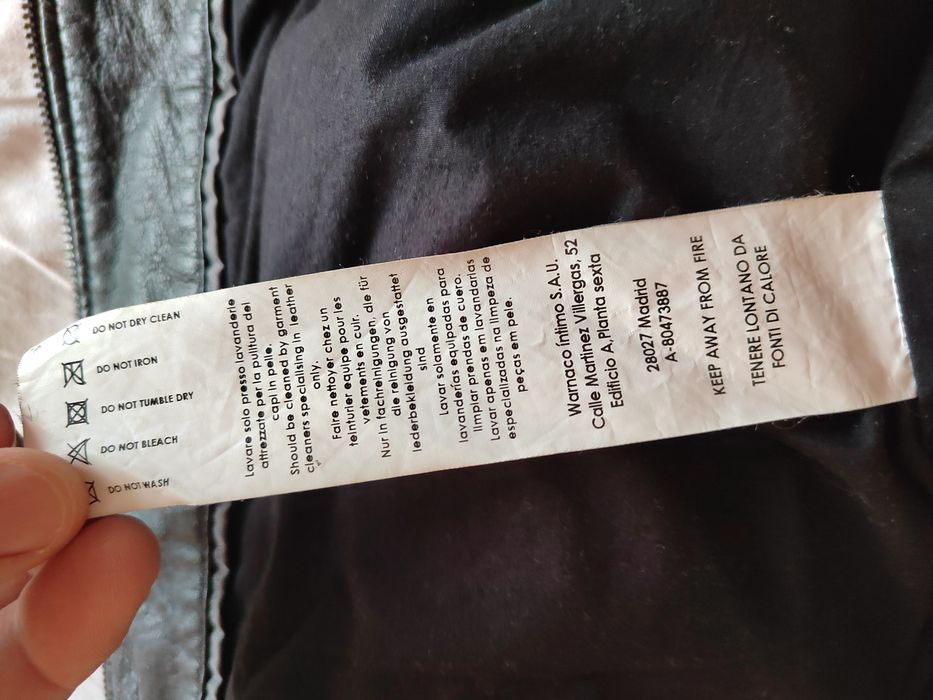 Мъжко кожено яке от естествена кожа - CALVIN KLEIN - XL - 110 euro