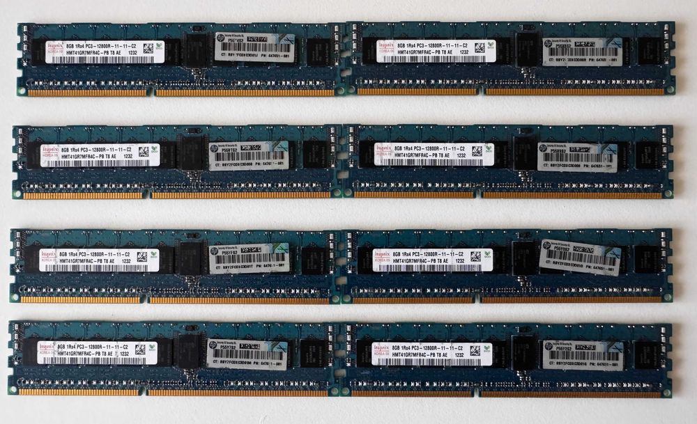 RAM 64GB (8x8GB) DDR3 ECC Hynix 1Rx4 PC3-12800R