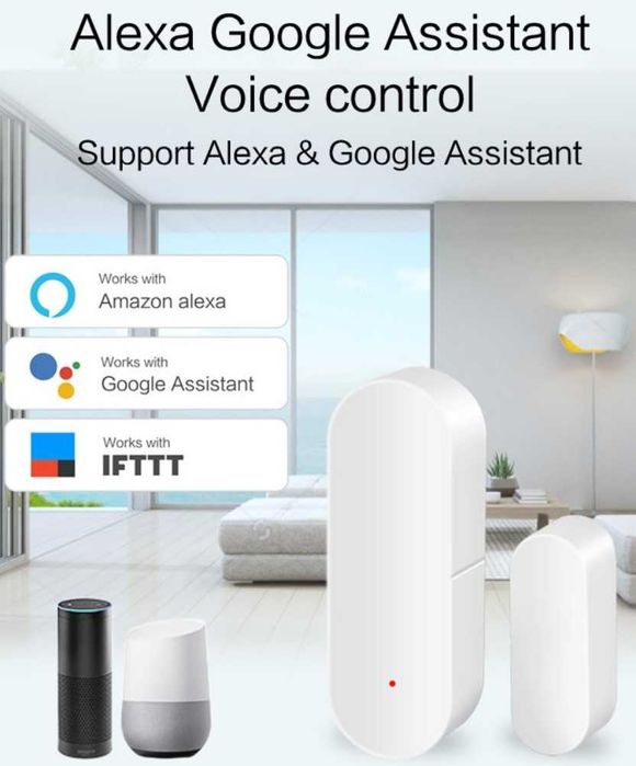Senzor magnetic wireless Usa Geam Poarta Smart Home Tuya