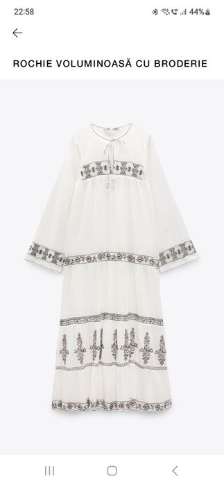Rochie cu broderie ,Zara