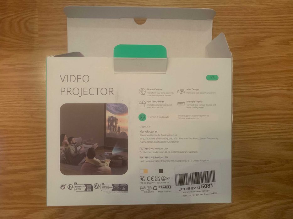 Mini videoproiector Yoton Y3,1080P Full HD Suportat iOS/Android/Laptop
