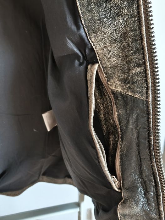Geaca de piele biker, barbateasca Goosecraft