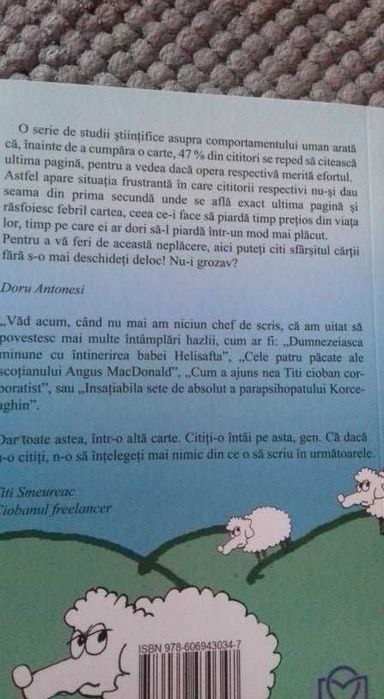 Titi Smeureac ciobanul freelancer
Orice om ii este teama
