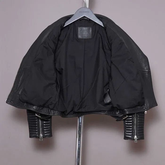 AllSaints Estella Дамско Кожено яке Агнешка Кожа Черно Medium UK 10