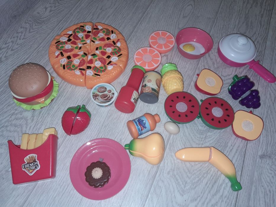 Детские игрушки продукты на липучках