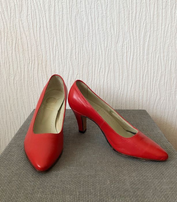 туфли кожаные красные 34 размер