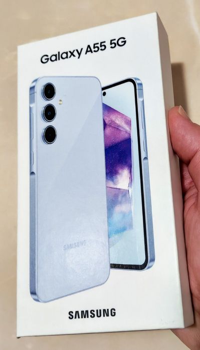 SAMSUNG A55 5G Awesome Iceblue Duos 8/128 GB ca nou, fullbox !