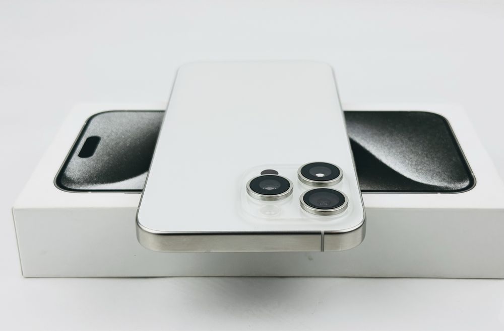 Apple iPhone 15 Pro Max 256GB White Titanium 100% Батерия! Гаранция!