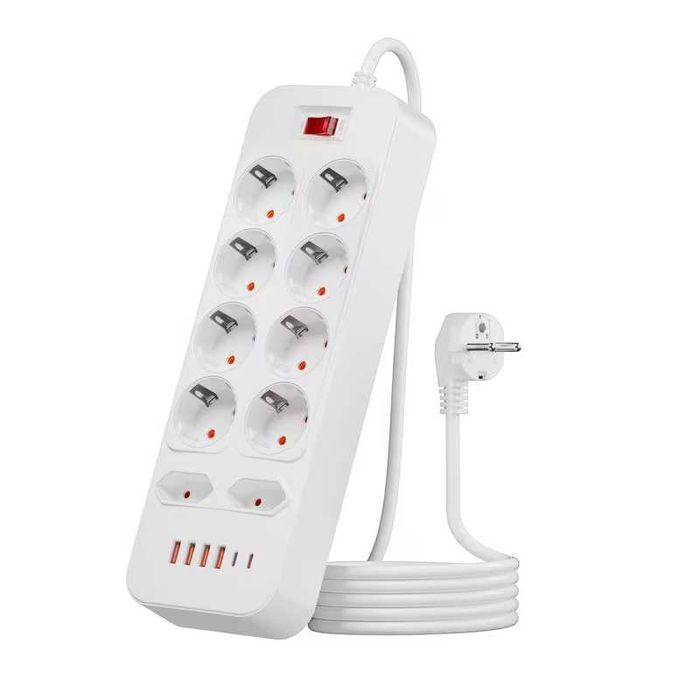 Cablu prelungitor 10 Prize Alb