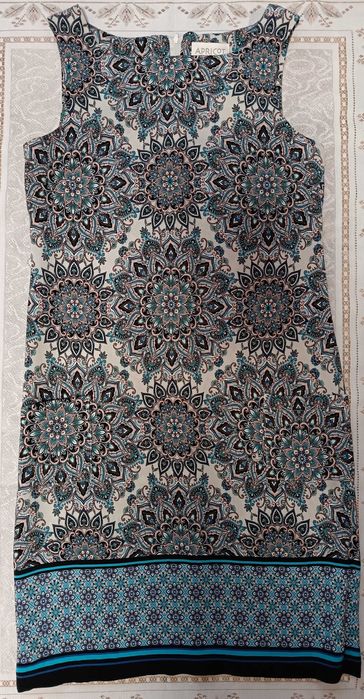 Rochie de vara scurta M 38 turquoise bleumarin