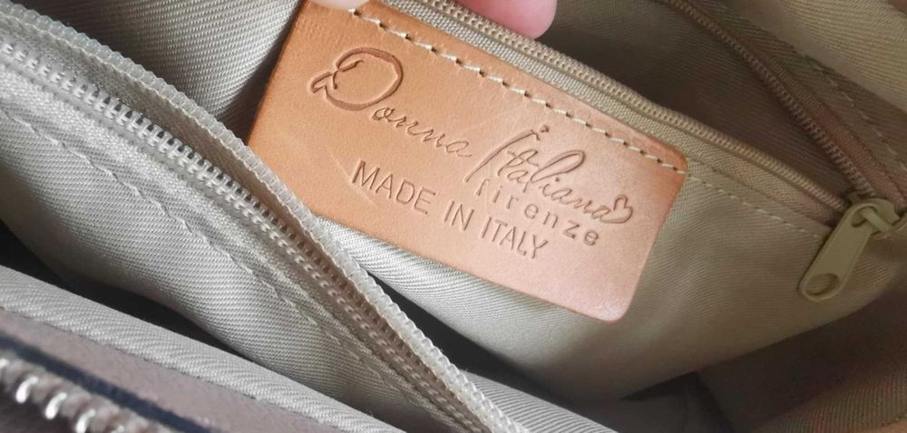 Бежова Класическa Чантa DONNA ITALIANA