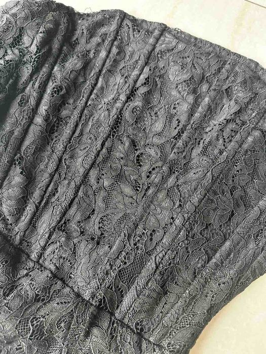 Karen Millen боди тип бюстие,корсет.Черна дантела/XS