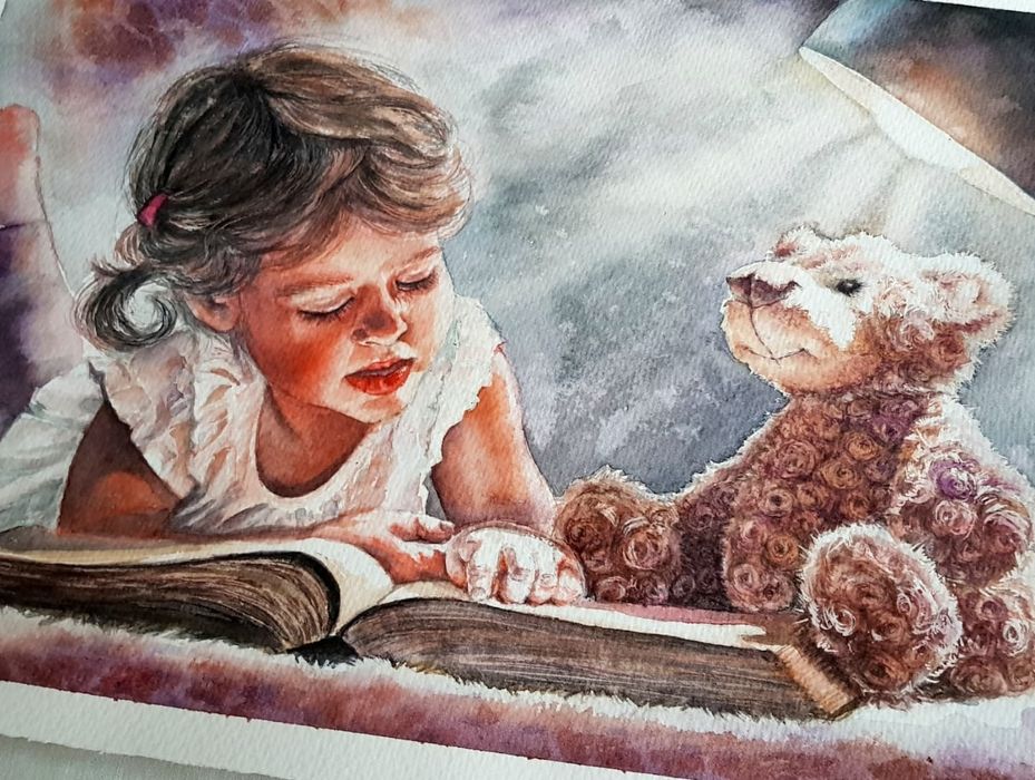 Рисувам акварелни портрети по снимка