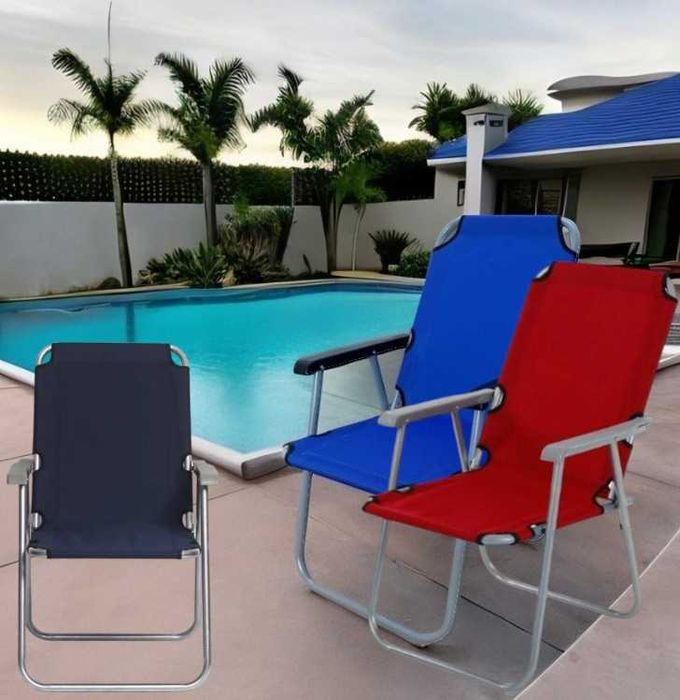 Сгъваем стол за къмпинг, риболов или градина, 3 цвята, до 100кг