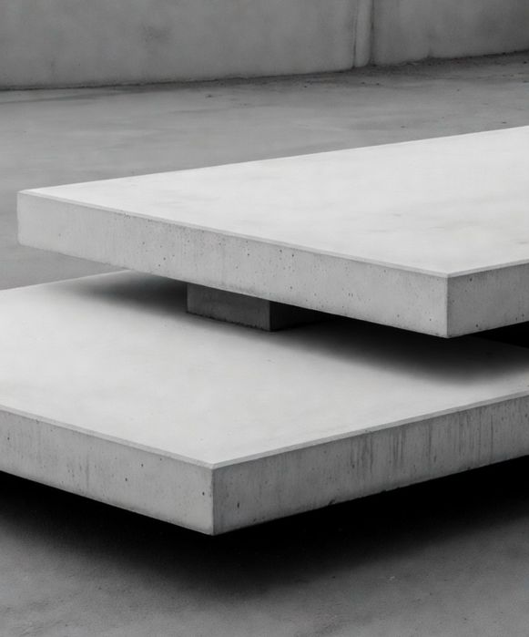 Trepte, scari, placi si dale din beton armat cu design BRUTALIST, tuburi, camine si placi din beton pentru canalizare