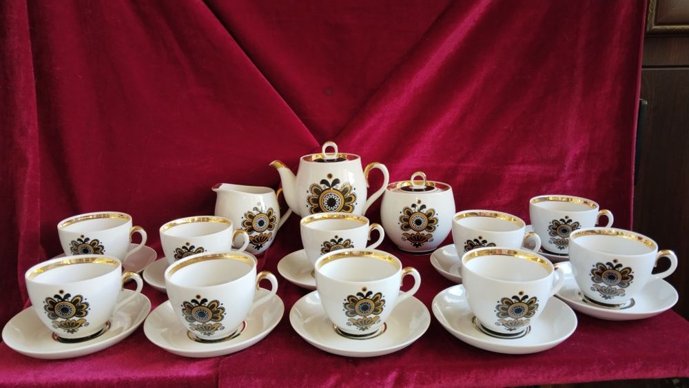 Советский чайный сервиз на 10 персон. Новый