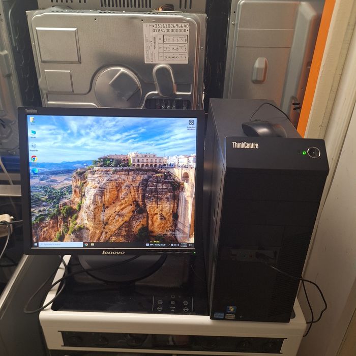 Компютър + монитор i5 - 120gb ssd - 500gb hard 8gb ram