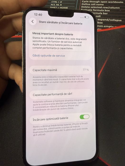 iPhone 13 Pro Max 256GB baterie 77% ecran zgariat