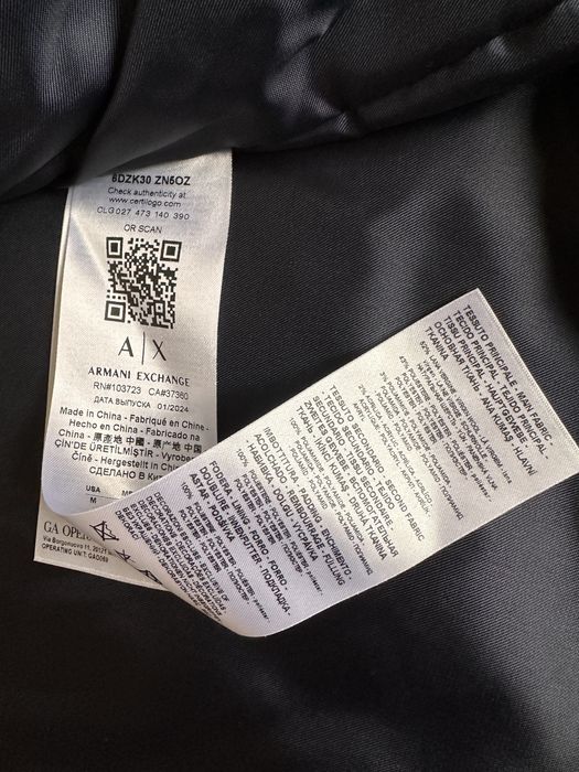 Palton,haina amestec lana,Armani Exchange,marime M-L