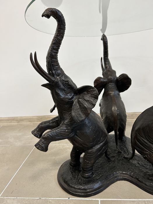 Винтидж масичка от бронз слонове Г160