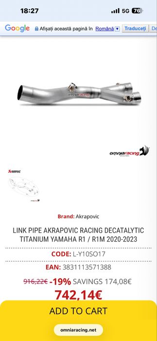 Toba akrapovic yamaha r1