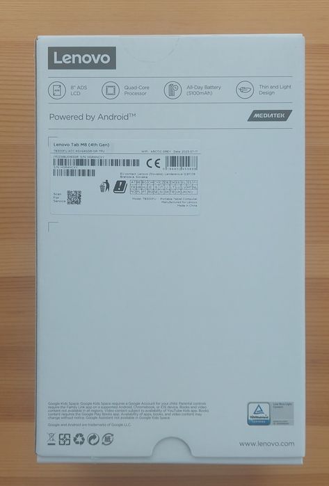 Чисто нов Lenovo Tab M8 (4th Gen) + Оригинален калъф (Само отварян / Тестван)