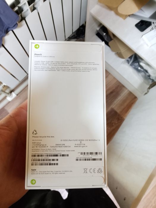 Apple 15 128 гб ноно сем 1 семкарт