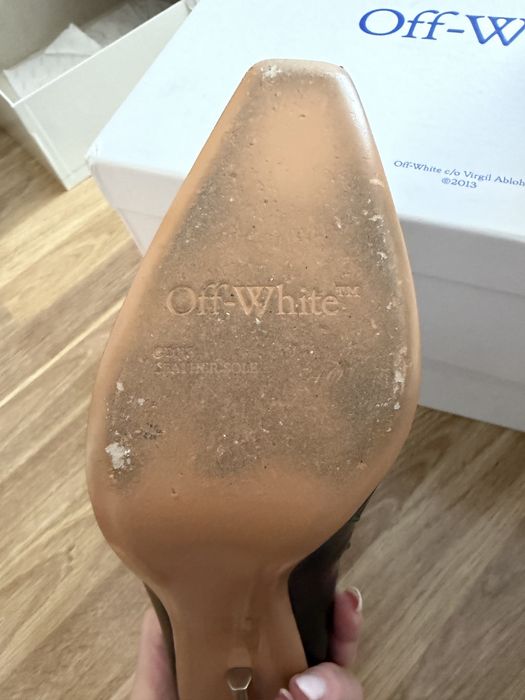 Оригинални кожени боти Off White