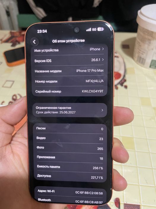 IPhone 17 pro max 256 esim LL/A
