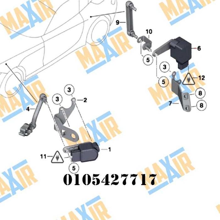 Сензор датчик кантар за ниво на въздушно окачване Mercedes