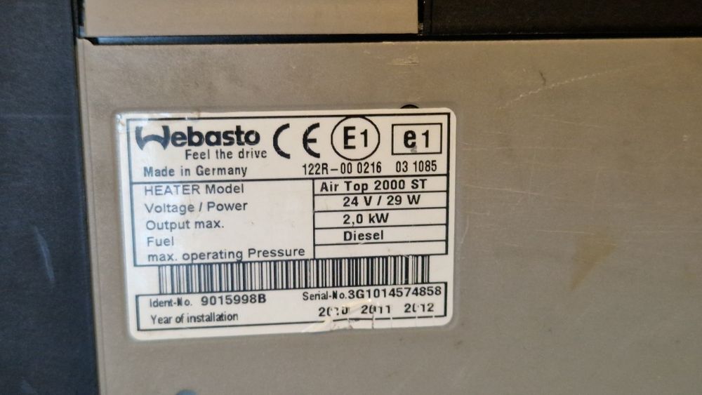 Vând incalzire stationara sirocou Webasto 24v camion