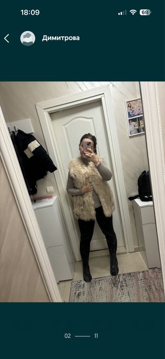 Елек естествен косъм лисица