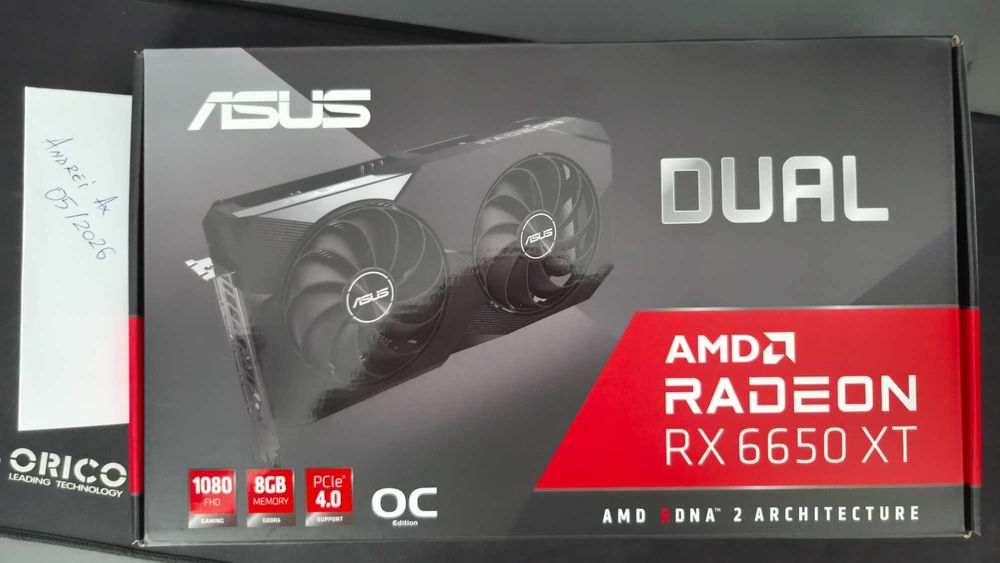 Placă video ASUS Radeon RX 6650 XT DUAL O8G 8GB GDDR6