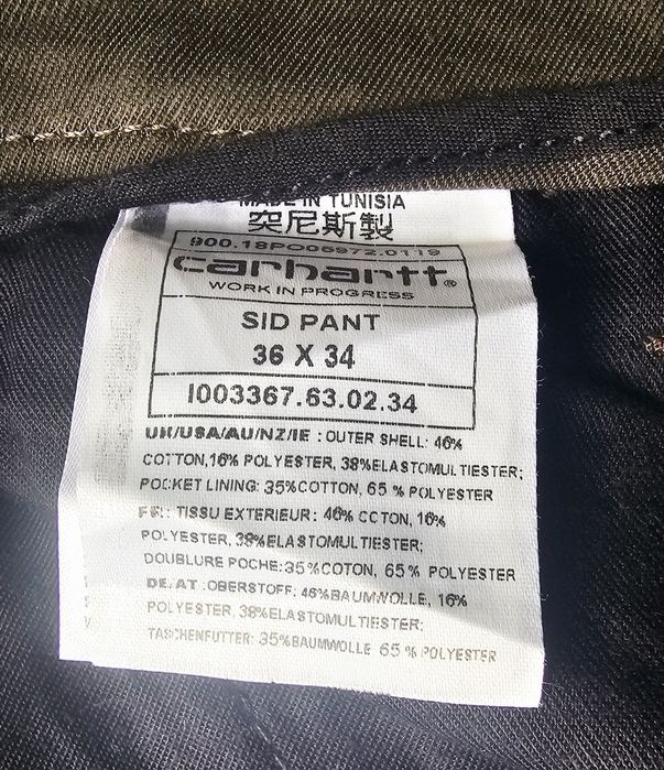 Pantaloni   Carhartt - WIP  Pant verzi Mărimea 36   XXL