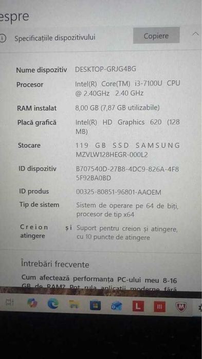 Lenovo Yoga 520 i3 / 8GB RAM / 256GB / touchscreen / laptop + tabletă