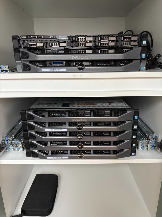 Лот 8 сървъра Dell PowerEdge R630 (256GB RAM) + R610 — €2500 за всичко