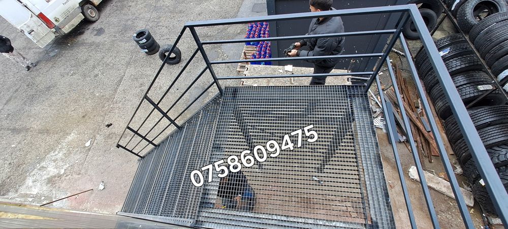 Scări metalice zincate 120x27