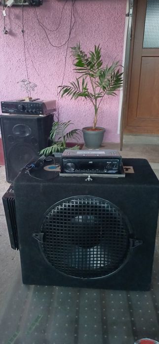 Subwoofer/tub de bass auto Blaupunkt cu amplificator și mp3 player cu