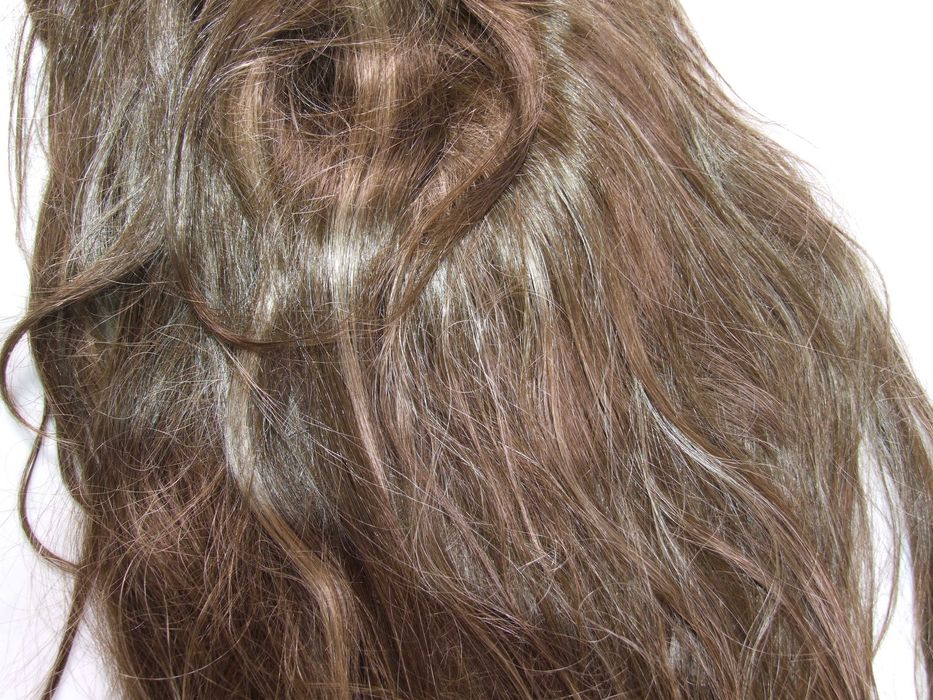 Peruca par lung saten-auriu ca si natural, Made in England, NOUA