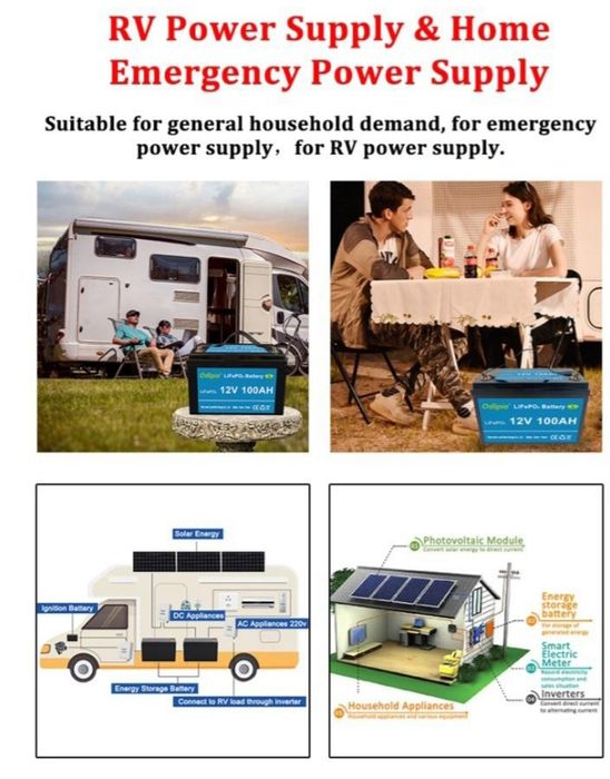 Baterie,acumulator 12v,100A, lifepo4 pt aplicații solare,rulota,camper