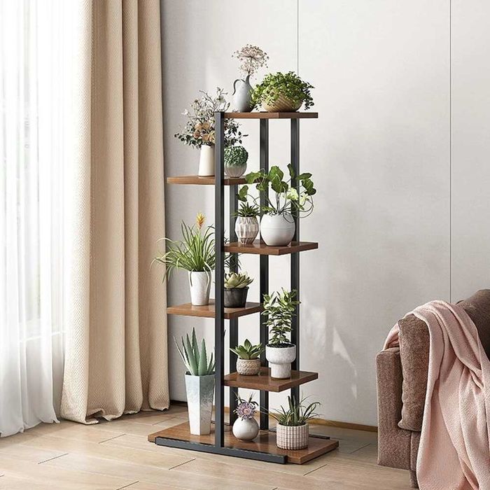 Цветарник стойка, етажерка, рафт за сакции, цветя тъмен и светъл цвят