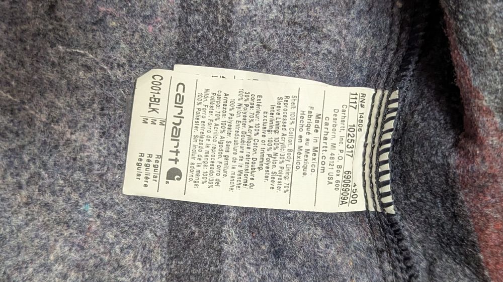 Carhartt Chore Coat цвят черен (C001-BLK)